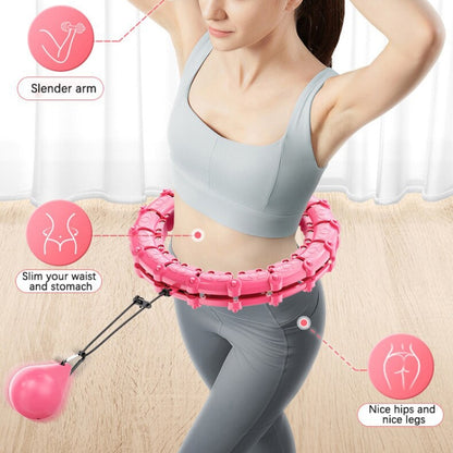 Smart Thin Waist Ring Women Will Not Fall Off Detachable Abdominal Ring Fitness Equipment, Size: 24 Knots(Pink) - Fitness Circles by buy2fix | Online Shopping UK | buy2fix
