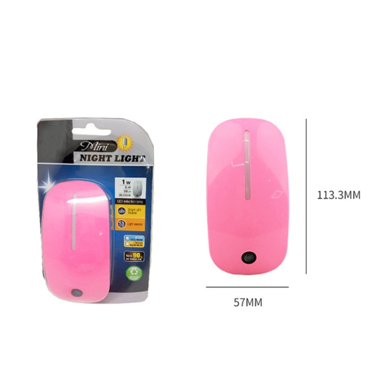 A66 Mouse Type LED Intelligent Light Control Night Light, Plug:UK Plug(Pink) - Sensor LED Lights by buy2fix | Online Shopping UK | buy2fix