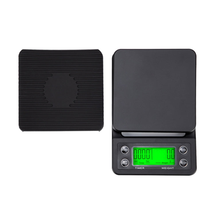 Hand Punch Coffee Scales Timing Electronic Timer Scale Kitchen Scales, Model:3kg/0.1g(Black) - Kitchen Scales by buy2fix | Online Shopping UK | buy2fix
