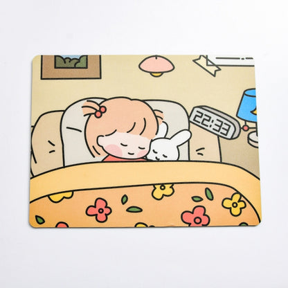 5 PCS Creative Cute Cartoon Rabbit Girl Mouse Pad Laptop Student Mouse Pad(Sleeping) - Mouse Pads by buy2fix | Online Shopping UK | buy2fix