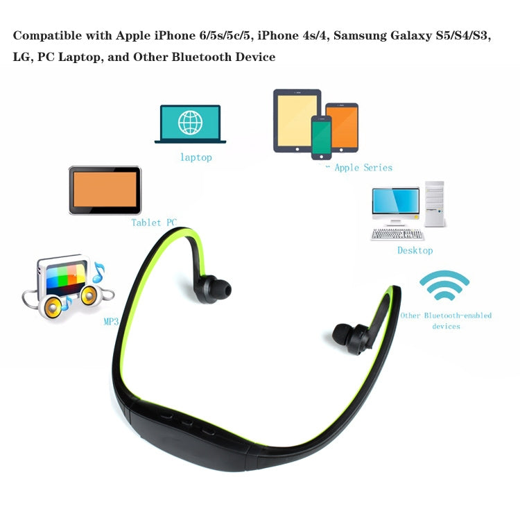 S9 Wireless Sports Bluetooth Earphones for iPhone Huawei XiaoMi Phone, Support TF / SD Card & Microphone(Black) - Neck-mounted Earphone by buy2fix | Online Shopping UK | buy2fix