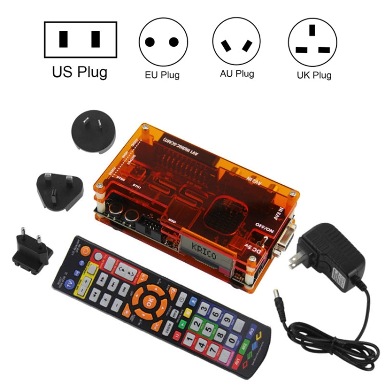 OSSC HD Game Console Video Converter, Plug Type:UK Plug(Through Orange) - Pocket Console by buy2fix | Online Shopping UK | buy2fix