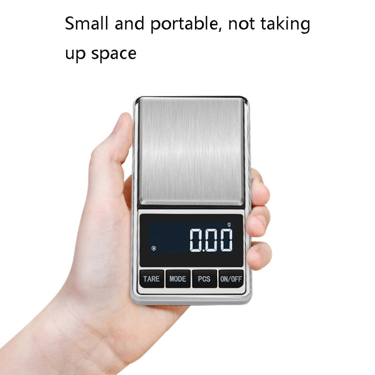 Kitchen Stainless Steel Mini Portable Scale High Precision Jewelry Scale Electronic Scale, Specification: 100g/0.01g - Jewelry Scales by buy2fix | Online Shopping UK | buy2fix