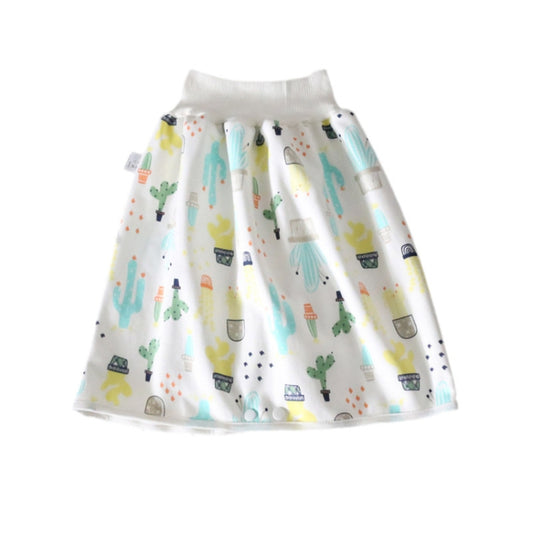 Baby Water-Proof And Leak-Proof Cloth Diapers Children Washable Cotton Cloth Bed-Wetting Skirt Pants, Colour: L(New Yellow Cactus) - Baby Care by buy2fix | Online Shopping UK | buy2fix