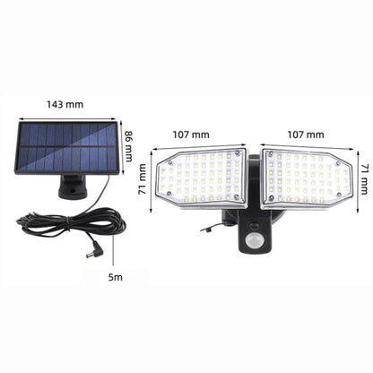 TY06603 100 SMD Solar Human Body Induction Light Outdoor Waterproof LED Wall Light - Solar Lights by buy2fix | Online Shopping UK | buy2fix