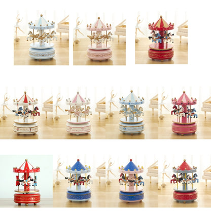 Sky City Carousel Clockwork Music Box Couples Birthday Gift(K0131 Star Blue) - Music Box by buy2fix | Online Shopping UK | buy2fix