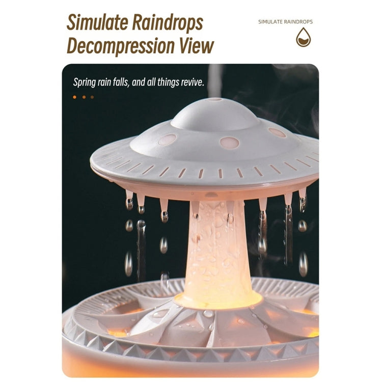 UFO Water Drop Aromatherapy Humidifier Desktop Remote Control Diffuser, Plug: EU Plug(Black) - Air Purifiers & Accessories by buy2fix | Online Shopping UK | buy2fix