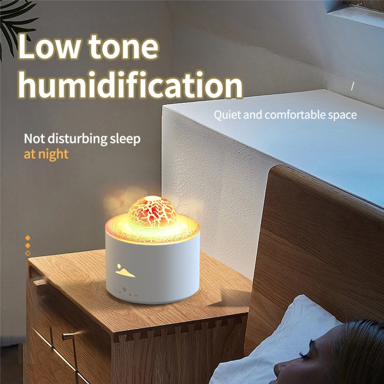 HX-130 Colorful Night Light Planet Desktop Flame Aromatherapy Humidifier, Spec: US Plug(White) - Air Purifiers & Accessories by buy2fix | Online Shopping UK | buy2fix