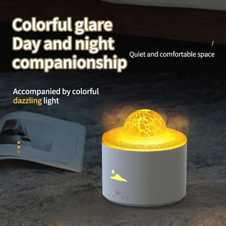 HX-130 Colorful Night Light Planet Desktop Flame Aromatherapy Humidifier, Spec: US Plug(White) - Air Purifiers & Accessories by buy2fix | Online Shopping UK | buy2fix