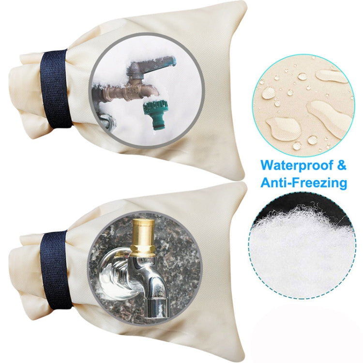 3 PCS Outdoor Winter Faucet Waterproof Oxford Cloth Antifreeze Cover, Size: 14x20cm(Cream Color) - Faucets & Accessories by buy2fix | Online Shopping UK | buy2fix