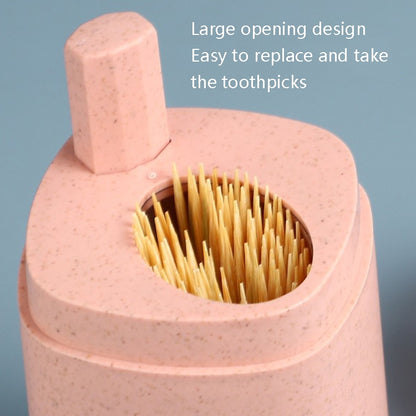 MS-263 Press Toothpick Box Kitchen Gadget(Wheat Pink) - Toothpick Boxes by buy2fix | Online Shopping UK | buy2fix