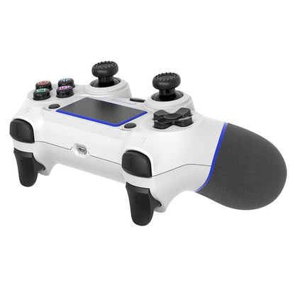 Wireless Bluetooth Rubberized Gamepad For PS4(White Blue) - Gamepads by buy2fix | Online Shopping UK | buy2fix