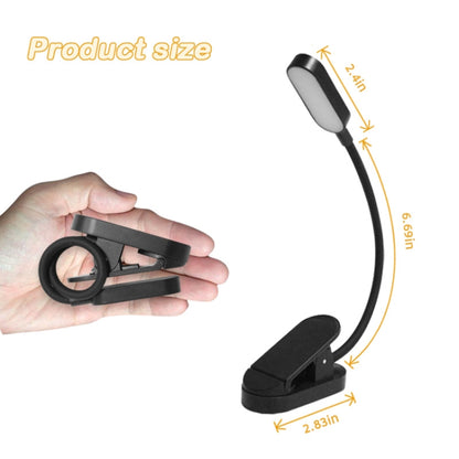 9 LEDs Mini Clip Desk Lamp USB Charging Student Eye Protection Reading Lamp(Black) - Desk Lamps by buy2fix | Online Shopping UK | buy2fix