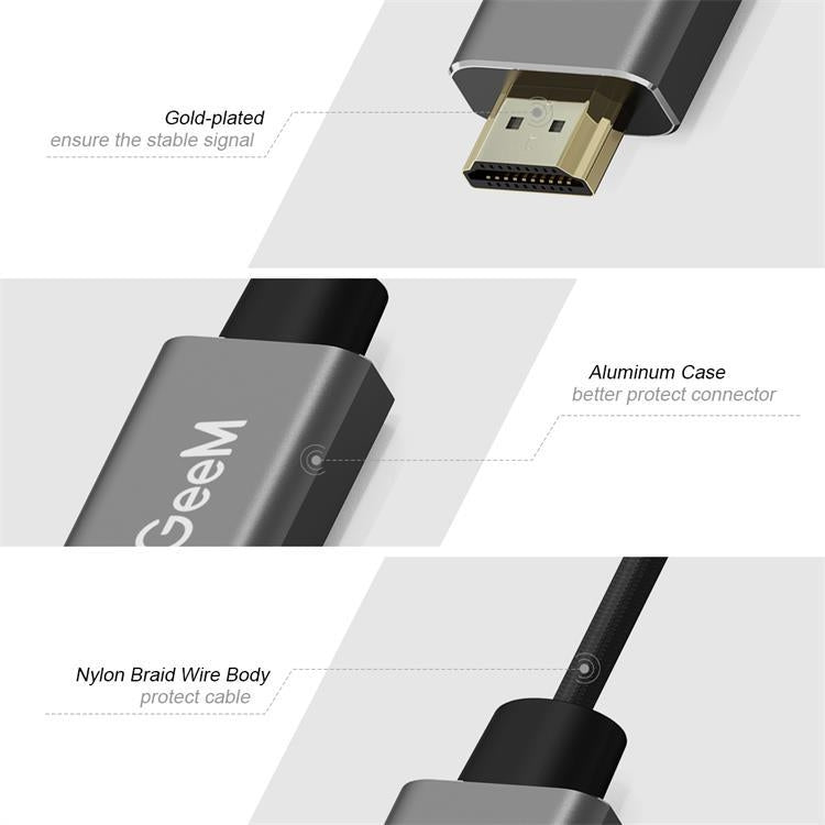 QGeeM QG-HD02 HDMI Single to Mini DP Converter(Silver Gray) - Cable by QGeeM | Online Shopping UK | buy2fix