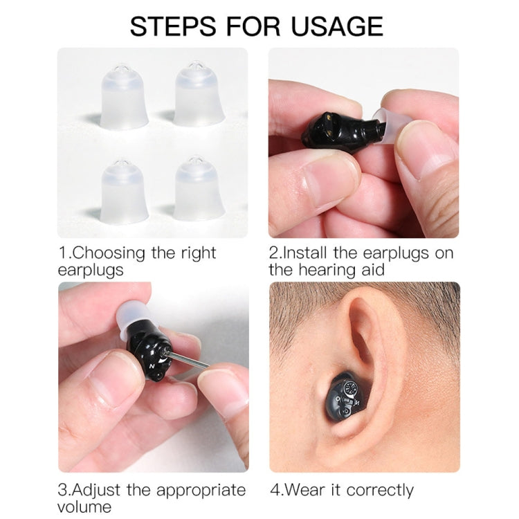 Magnetic Charge Dual-unit Sound Collector, Specification: US Plug(Black) - Hearing Aids by buy2fix | Online Shopping UK | buy2fix