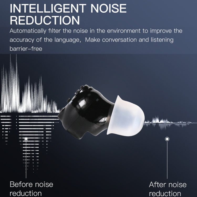 Magnetic Charge Dual-unit Sound Collector, Specification: EU Plug(Black) - Hearing Aids by buy2fix | Online Shopping UK | buy2fix