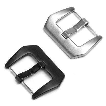 3 PCS Stainless Steel Brushed Pin Buckle Watch Accessories, Color: 22mm Black - Watch Accessories & Parts by buy2fix | Online Shopping UK | buy2fix