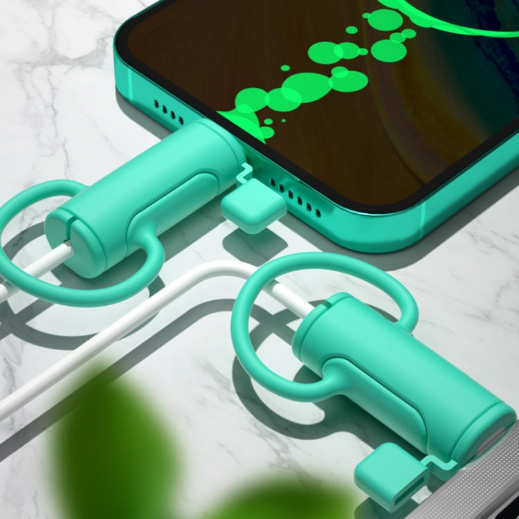 3 PCS Soft Washable Data Cable Silicone Case For Apple, Spec: USB (Mint Green) - Cable Organizer by buy2fix | Online Shopping UK | buy2fix