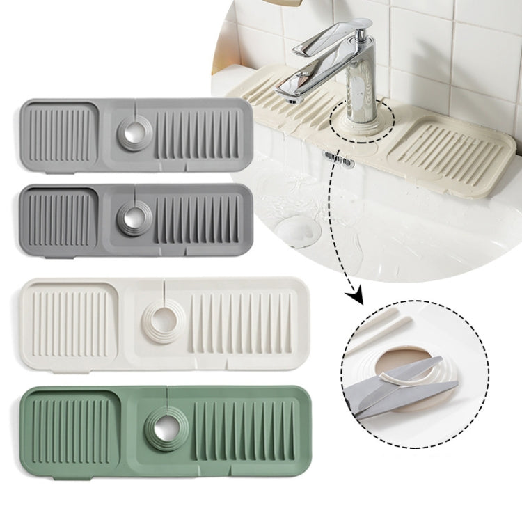 Faucet Silicone Draining Mat Anti-splash Kitchen Sink Non-slip Soap Mat, Size: Large(Deep Gray) - Shelf by buy2fix | Online Shopping UK | buy2fix