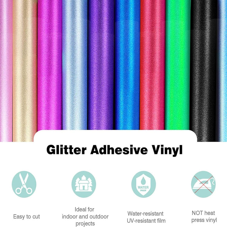 30 x 100cm Glitter Adhesive Craft Permanent Vinyl Film For Cup Wall Glass Decor(Pink) - Sticker by buy2fix | Online Shopping UK | buy2fix