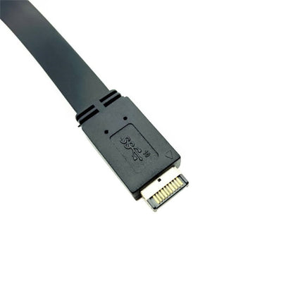 USB 3.1 Type-E To USB-C / Type-C Connector Front Panel Header 0.5m High Profile Bracket - Cable & Adapters by buy2fix | Online Shopping UK | buy2fix