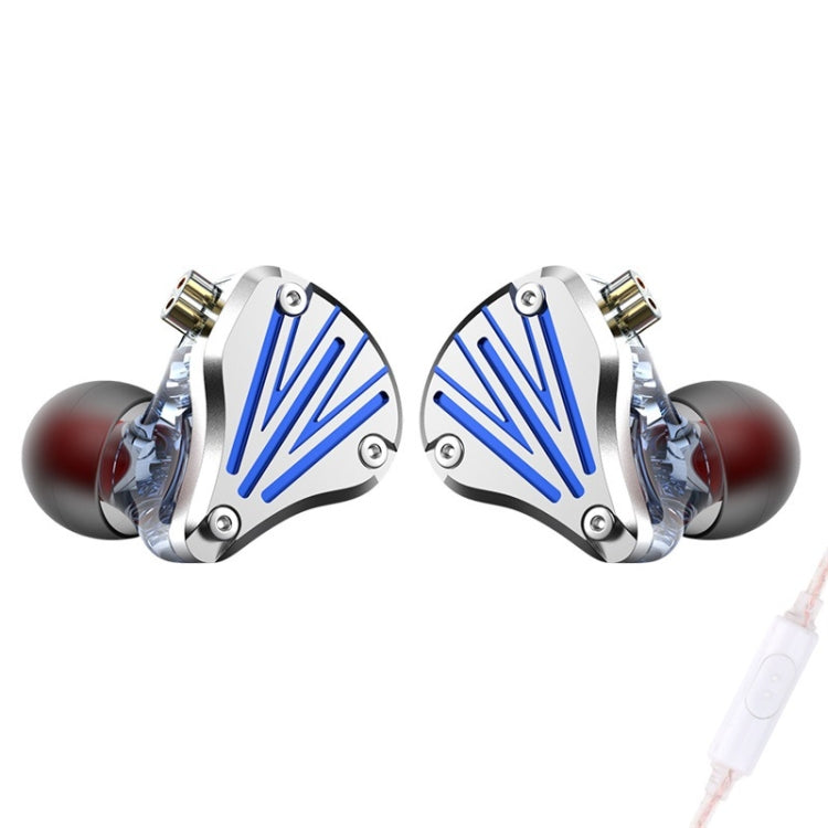FZ In Ear Wired Cable Metal Live Broadcast Earphone, Color: With Mic Blue - In Ear Wired Earphone by FZ | Online Shopping UK | buy2fix