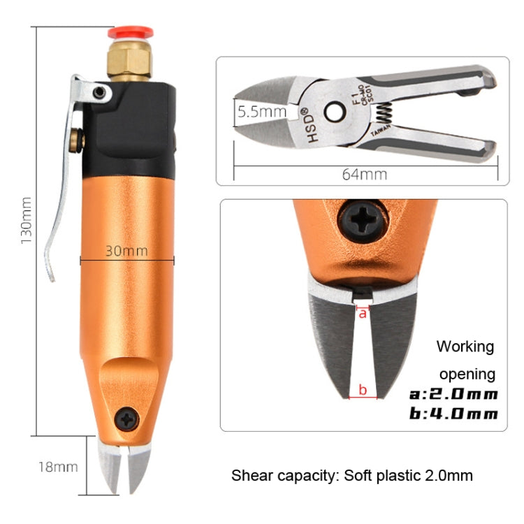 HSD HS-5+F1 Cut Plastic Set 2 In 1 Pneumatic Snip Plier Cutting Metal Plastic Model Scissor Tool - Pliers by HSD | Online Shopping UK | buy2fix