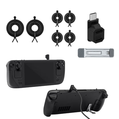 JYS JYS-SD015 8pcs/set Raptor Protective Kit With Bracket For Switch / Switch OLED / Switch Lite / Steam Deck(Black) - Cases by JYS | Online Shopping UK | buy2fix