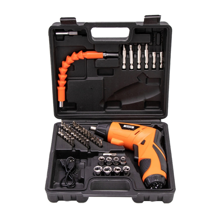 HILDA 47pcs /Set Multi-Function Li-Ion Screwdriver Mini Screwdriver(Orange) - Screws by HILDA | Online Shopping UK | buy2fix