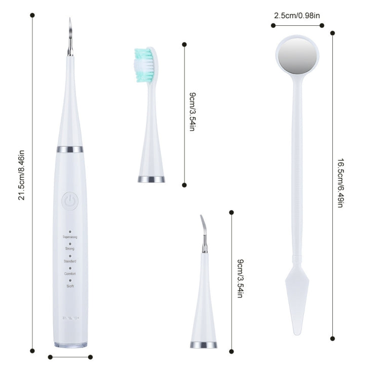 6 In 1 Electric Dental Scaler Calculus Removal Teeth Cleaning Set, Color: Black Exclusive - Oral Irrigators by buy2fix | Online Shopping UK | buy2fix