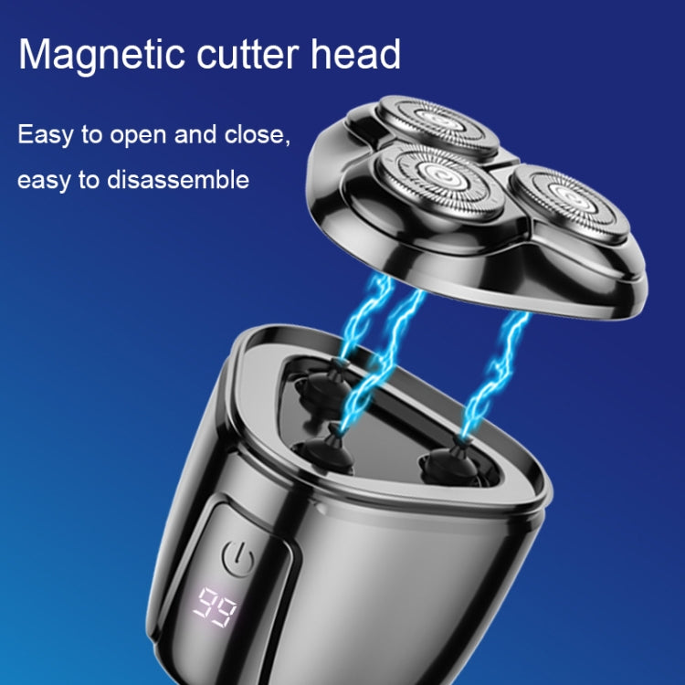 Mini Magnetic Head Shaver Smart LED Display Electric Shaver, Color: Black - Electric Shavers by buy2fix | Online Shopping UK | buy2fix