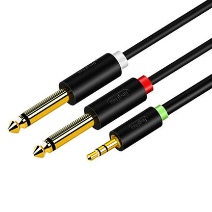 JINGHUA 3.5mm To Dual 6.5mm Audio Cable 1 In 2 Dual Channel Mixer Amplifier Audio Cable, Length: 1.5m - Aux Cable by JINGHUA | Online Shopping UK | buy2fix