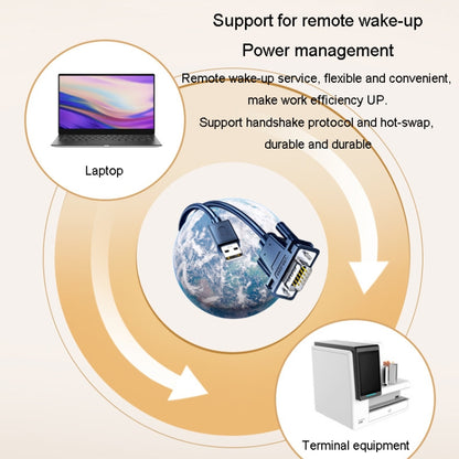 JINGHUA USB To RS232 Serial Cable DB9 Pin COM Port Computer Converter, Length: 3m - RS485 / RS232 Series by JINGHUA | Online Shopping UK | buy2fix