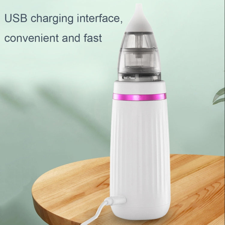 USB Charging Baby Snot Cleaner Electric Nasal Aspirator(White Purple) - Baby Care by buy2fix | Online Shopping UK | buy2fix