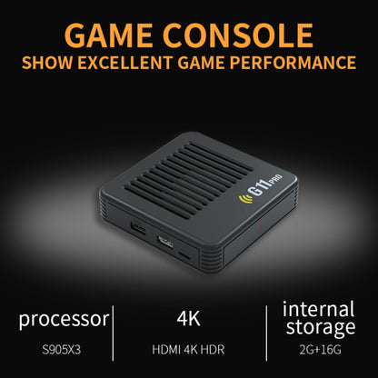 G11 PRO Game Machine TV Box Dual System HDMI HD 4K Retro Arcade, Style: 128G 40,000+ Games - Pocket Console by buy2fix | Online Shopping UK | buy2fix