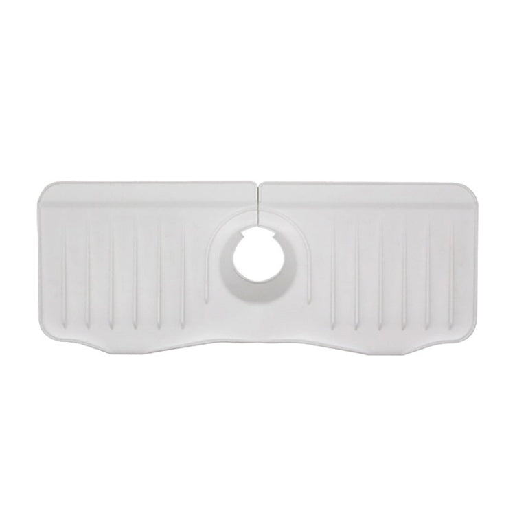 Bathroom Kitchen Silicone Faucet Anti-Splash Drain Mat, Color: White(37x14.7x2cm) - Faucets & Accessories by buy2fix | Online Shopping UK | buy2fix