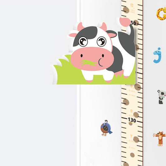 3D Height Paste Children Height Measurement Ruler Magnetic Suction Cartoon Wall Stickers Can Be Removed(Little Cow Sticker Model) - Sticker by buy2fix | Online Shopping UK | buy2fix