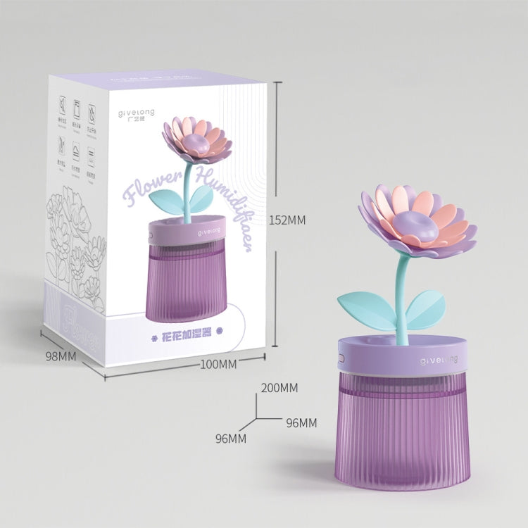 Flower Spray Hhydrating Colorful Atmosphere Light USB Aromatherapy Humidifier, Color: Gardenia Pink - Air Purifiers & Accessories by buy2fix | Online Shopping UK | buy2fix