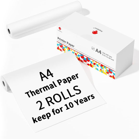 Phomemo 2rolls /Box A4 Writing Quick-Drying Thermal Paper 10-Year Long-Lasting For M832 / M833 / M834 / M835 Printer - Printer Accessories by buy2fix | Online Shopping UK | buy2fix