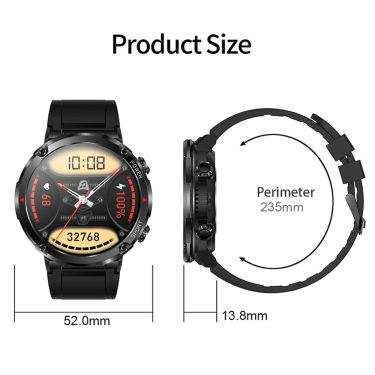 T30 1.6-inch Outdoor Sports Waterproof Smart Music Bluetooth Call Watch, Color: Black - Smart Watches by buy2fix | Online Shopping UK | buy2fix