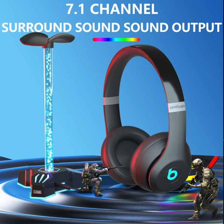 RGB Lighted Headphone Stand With Ambient Light USB Expansion Port Headphone Display Bracket, Style: Without 3.5mm Port - Headset Stand by buy2fix | Online Shopping UK | buy2fix