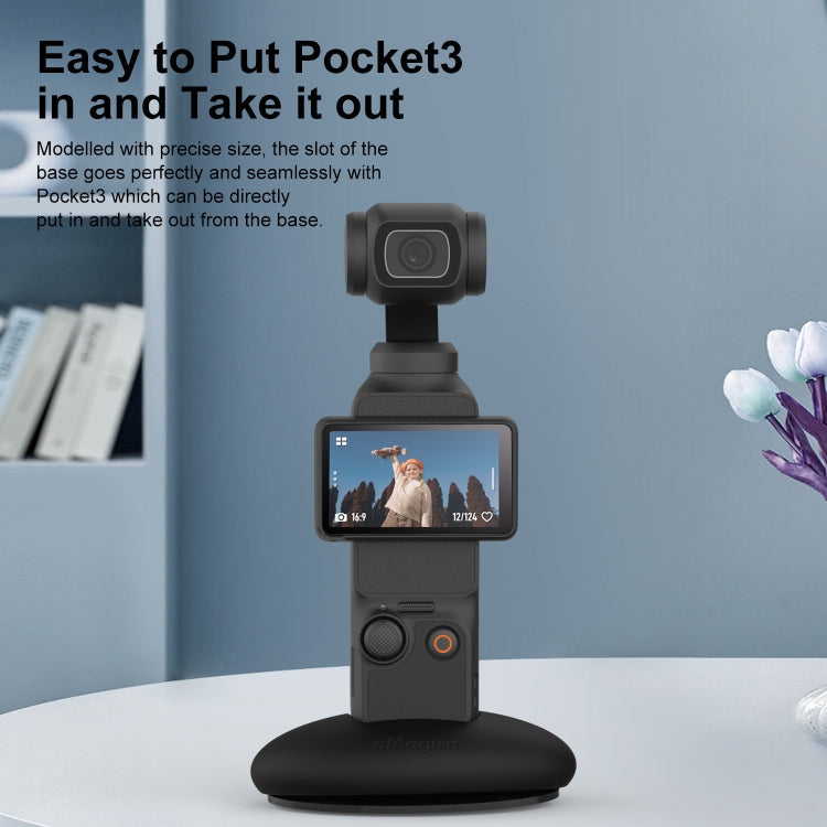 For DJI Osmo Pocket 3 aMagisn Desktop Silicone Base Car Sports Camera Accessories(Base+Double-sided Glue) - Mount & Holder by aMagisn | Online Shopping UK | buy2fix