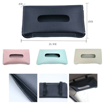 Car Armrest Box Sun Visor Hanging Leather Tissue Box(Blue) - Stowing Tidying by buy2fix | Online Shopping UK | buy2fix
