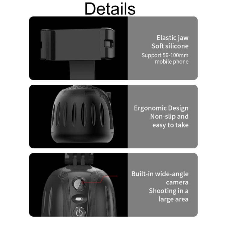 360 Degree Intelligent Follow Live Video Recording Desktop Stabilizer(White) - Handheld Gimbals by buy2fix | Online Shopping UK | buy2fix