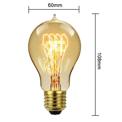 4pcs /Box A60 LED Antique Lamp Vintage Decorative Illumination Light Bulb, Power: 220V 40W(Tip Gold) - LED Blubs & Tubes by buy2fix | Online Shopping UK | buy2fix