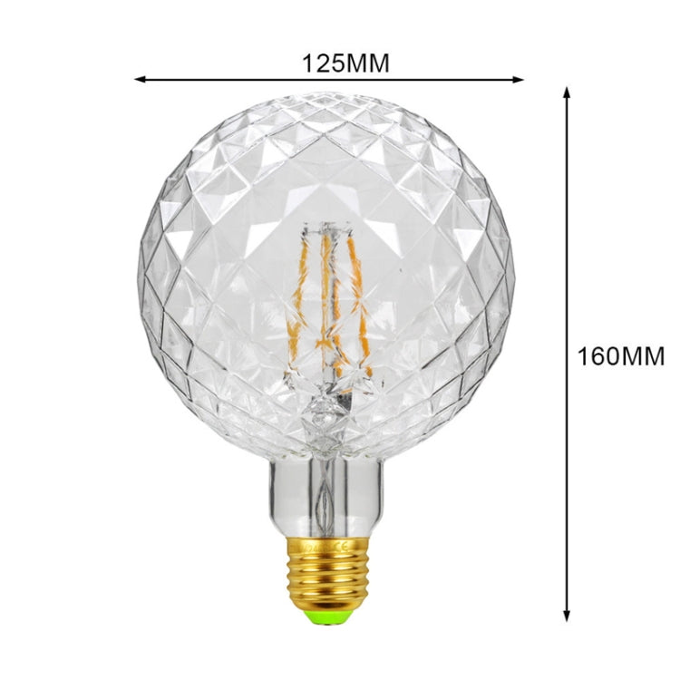 E27 Screw Port LED Vintage Light Shaped Decorative Illumination Bulb, Style: G125 Inner Pineapple Transparent(110V 4W 2700K) - LED Blubs & Tubes by buy2fix | Online Shopping UK | buy2fix