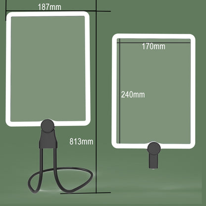 8039-5 LED Light Multifunctional Charging Hanging Neck Handheld Reading Magnifying Glass(Black) - Others by buy2fix | Online Shopping UK | buy2fix