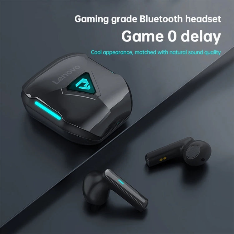 Lenovo TG132 Wireless Bluetooth 5.3 Earphones Sensorless Delay Ultra Long Life Sports Music Game Gaming Use(White) - Bluetooth Earphone by Lenovo | Online Shopping UK | buy2fix