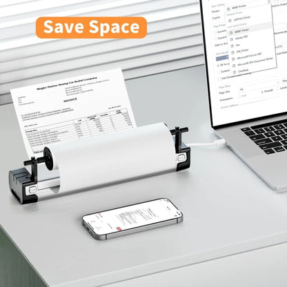 Phomemo 1 Roll A4 Thermal Paper  Use With M08F Printer Holder For M832/M833/M834/M835/P831/Q302 Printer - Printer Accessories by Phomemo | Online Shopping UK | buy2fix