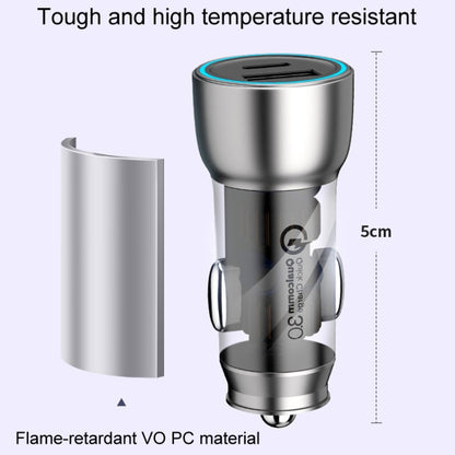 QIAKEY Vehicle Dual Port Fast Charging Charger One To Two Cigarette Lighter, Model: TK515 Coffee - Car Charger by QIAKEY | Online Shopping UK | buy2fix